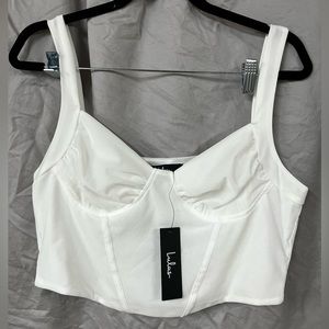 White Lulus Crop Top